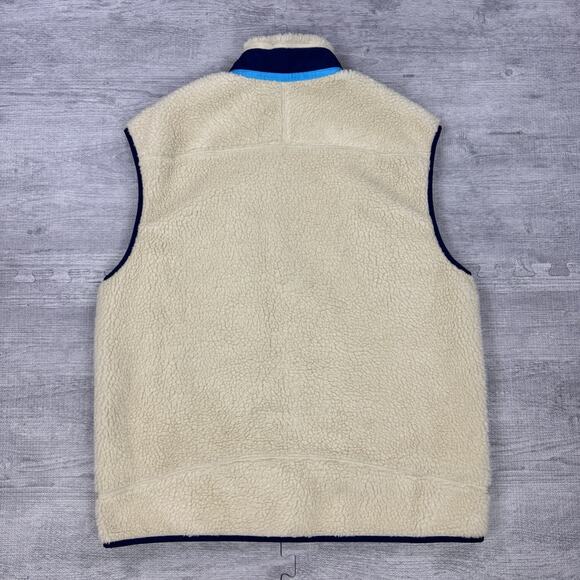NEW Patagonia Classic Retro-X Deep Pile Sherpa Vest Men XL Beige Full-Zip Fleece - Picture 9 of 11